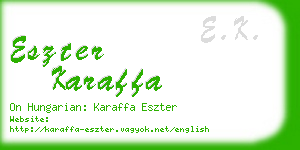 eszter karaffa business card